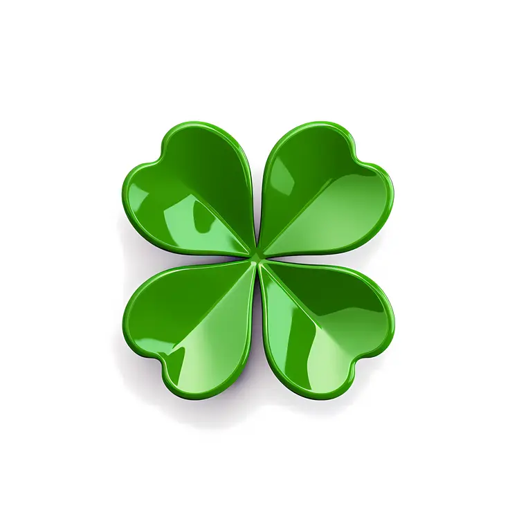 Green Four-Leaf Clover Illustration