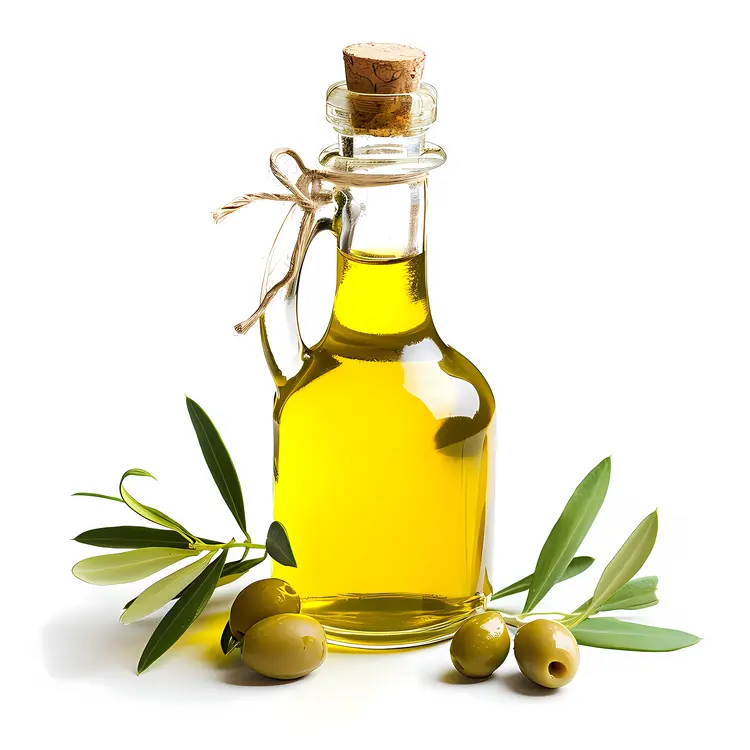 Olive Oil Bottle with Olives