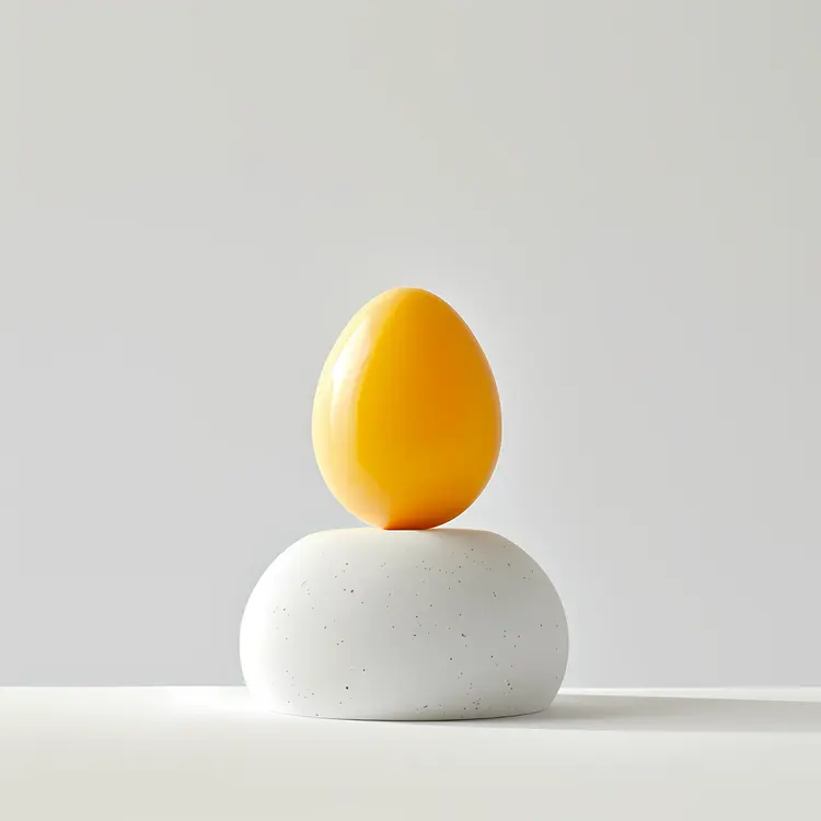 Egg Yolk on White Base