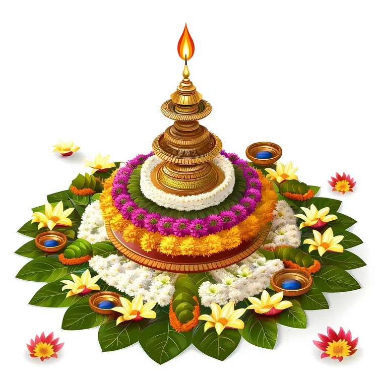 Colorful Floral Arrangement with Candles