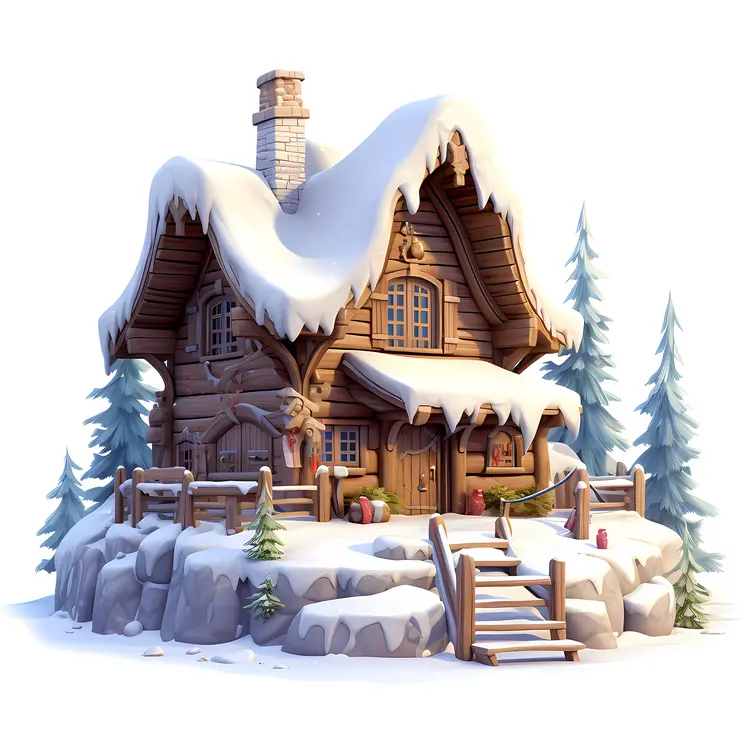 Cozy Snowy Cottage
