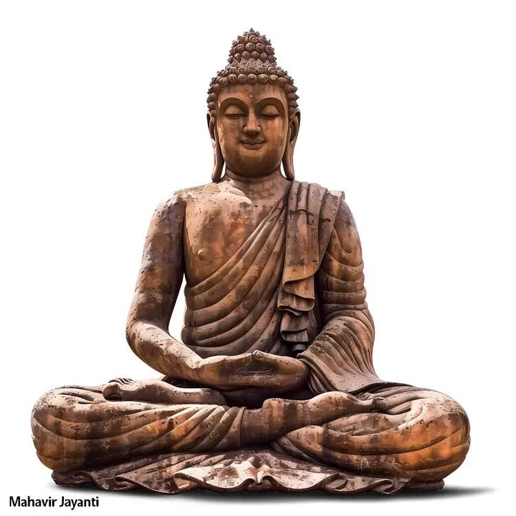 Bronze Buddha Statue for Mahavir Jayanti