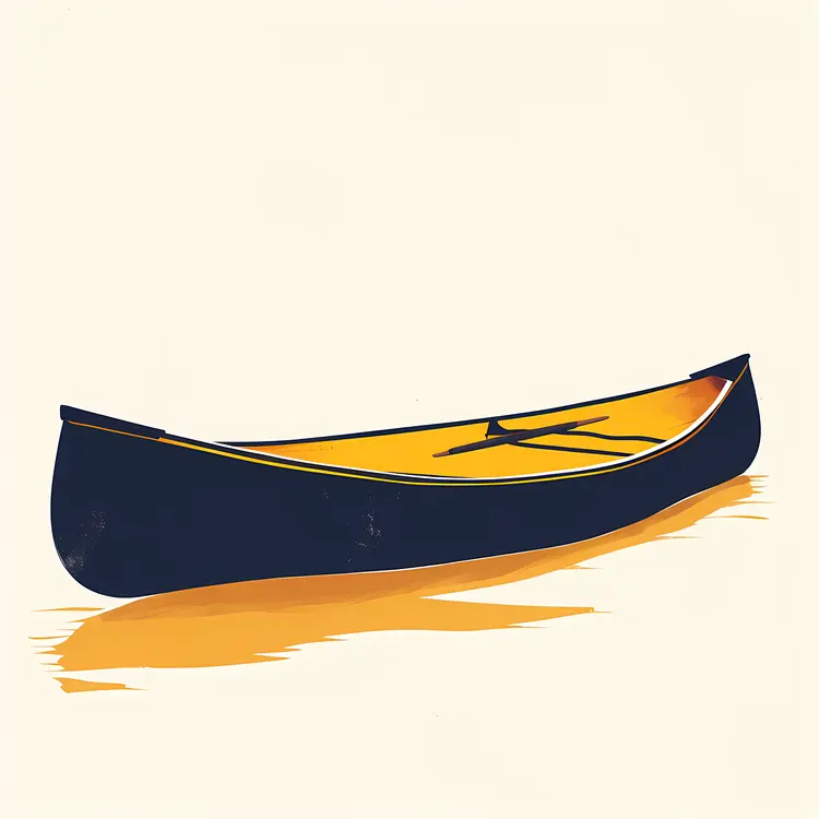 Yellow and Blue Canoe on Water