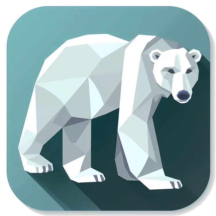 Geometric Polar Bear Illustration