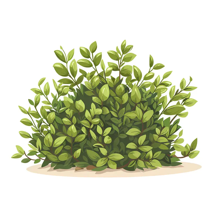 Green Bush with Dense Leaves