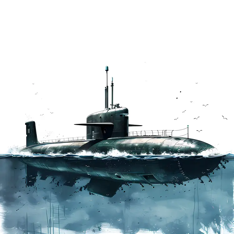Submarine in the Ocean