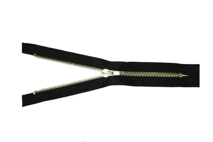 Black Zipper with Silver Teeth