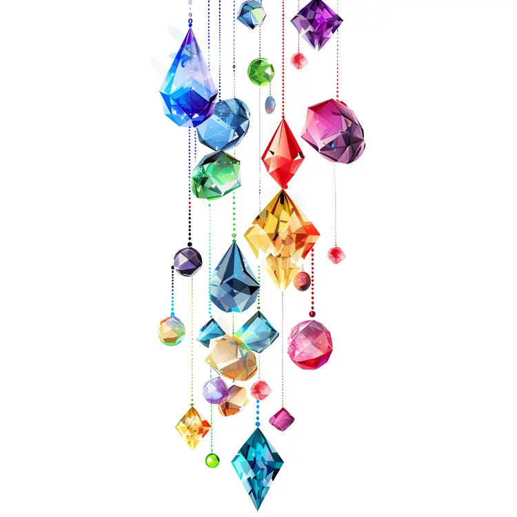 Hanging Colorful Gems
