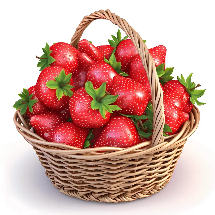 Basket of Delicious Strawberries