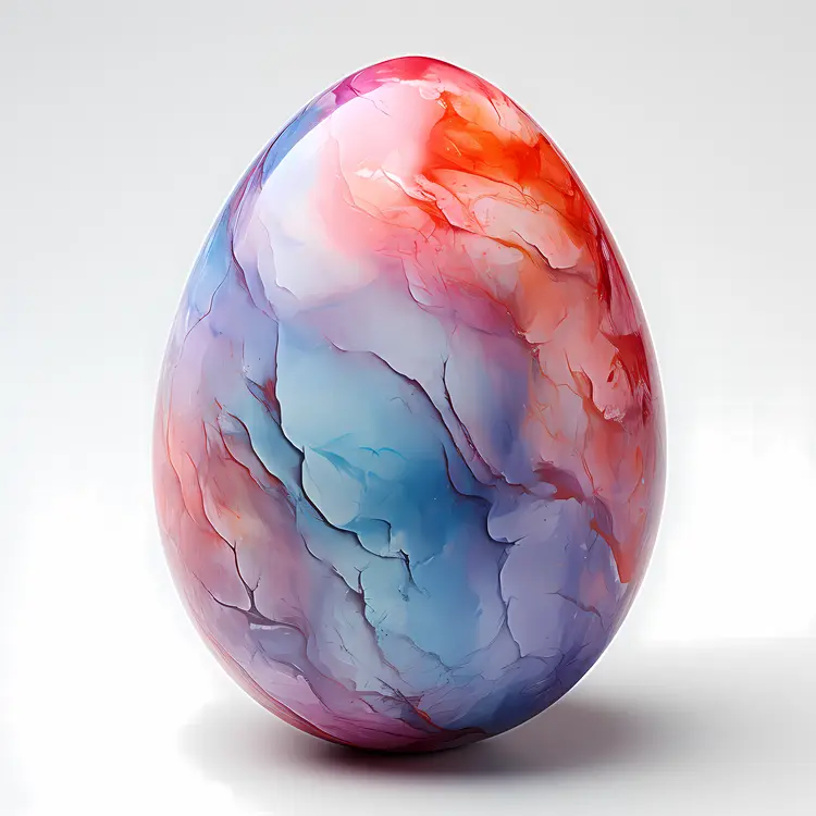 Marbled Painted Easter Egg