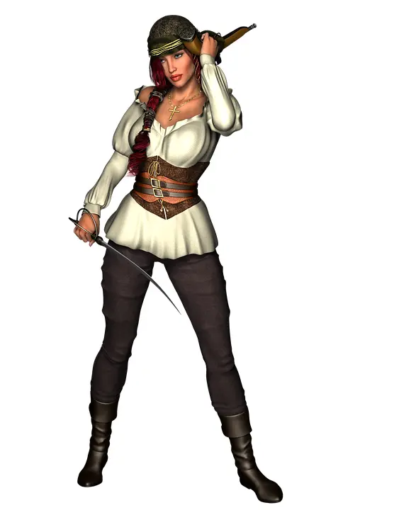 Female Pirate with Sword