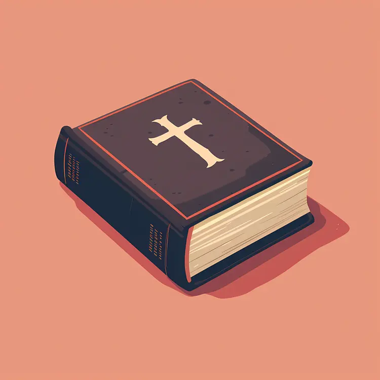 Illustrated Bible with Cross and Bookmark