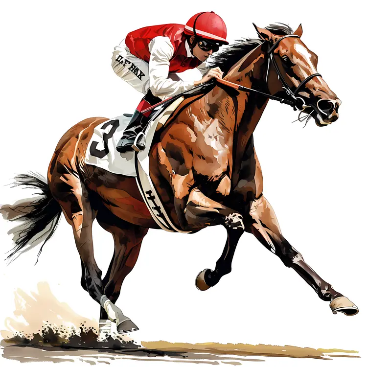Single Horse Racing with Jockey