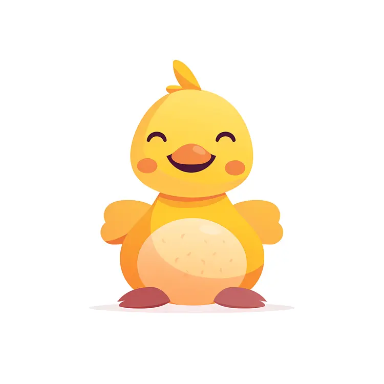 Happy Cartoon Duckling