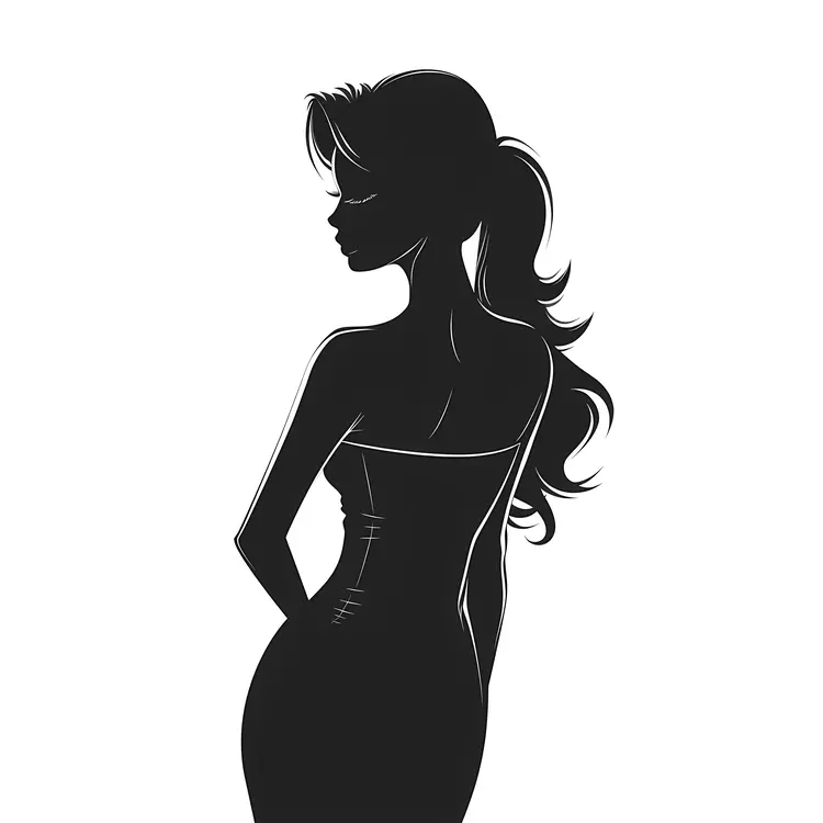 Silhouette of a Woman in Profile