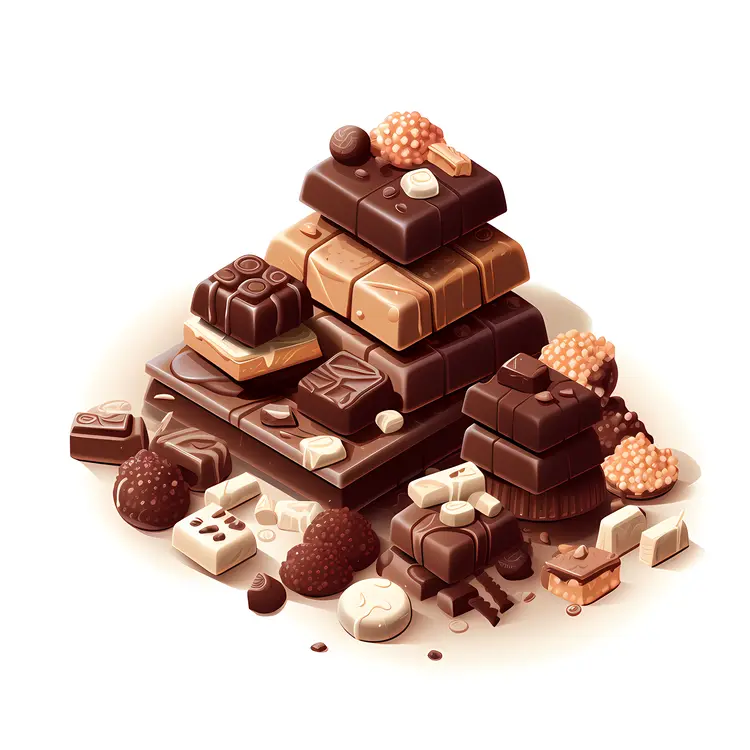 Pile of Assorted Chocolates