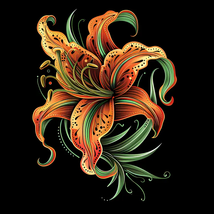 Orange Flower Illustration