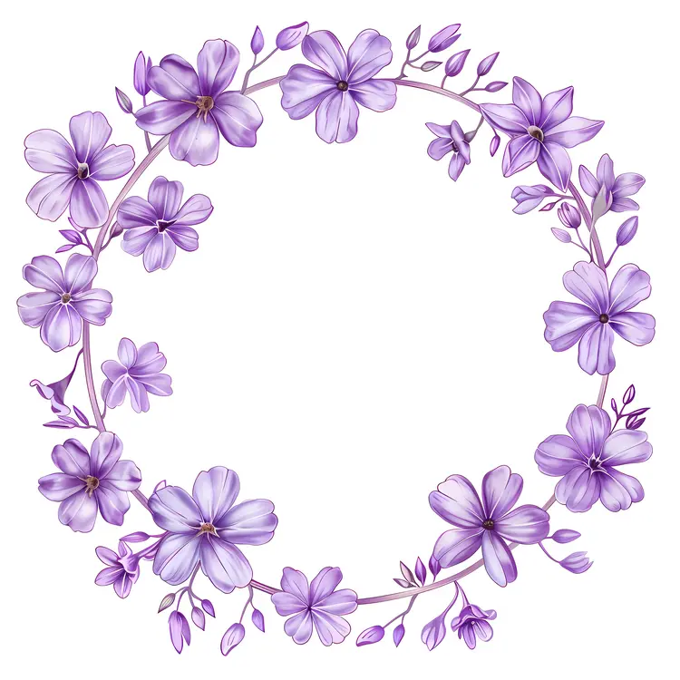 Delicate Lavender Flower Wreath