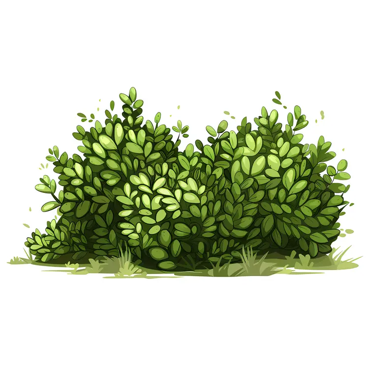 Illustration of Green Bushes