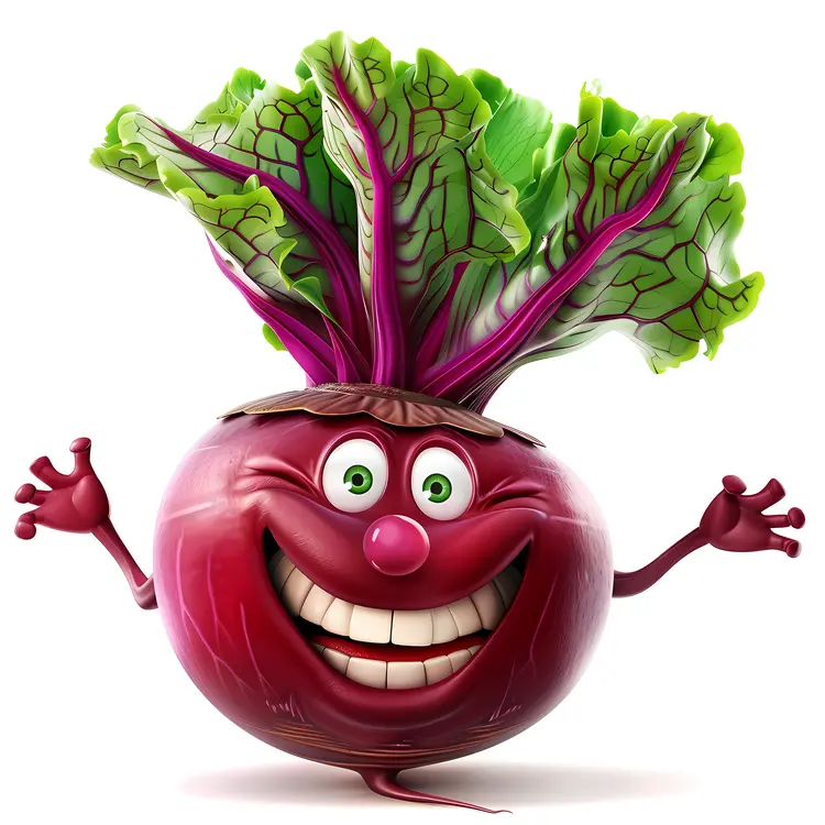 Smiling Beetroot Cartoon