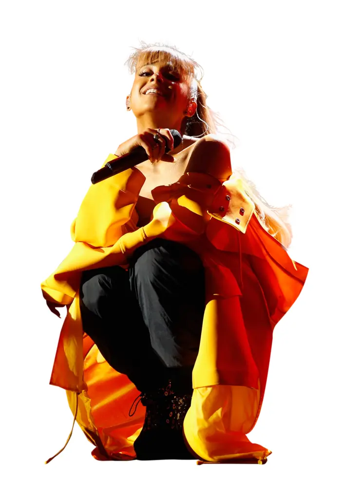 Woman Singing with Microphone