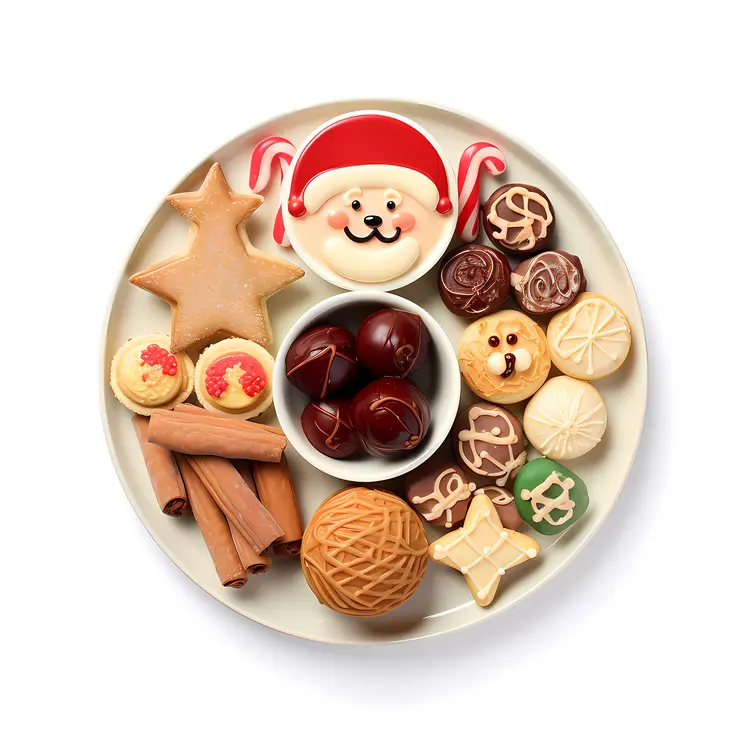 Festive Christmas Cookies Plate