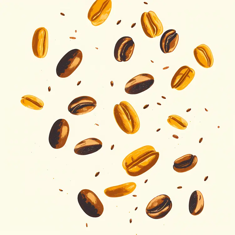 Brown Roasted Coffee Beans