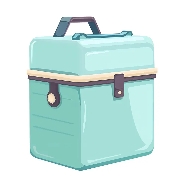 Blue Portable Cooler Box