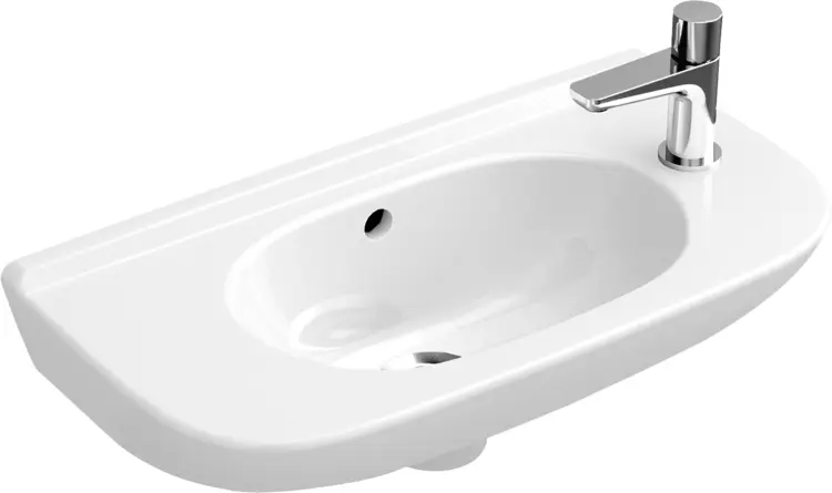 White Oval Sink with Faucet