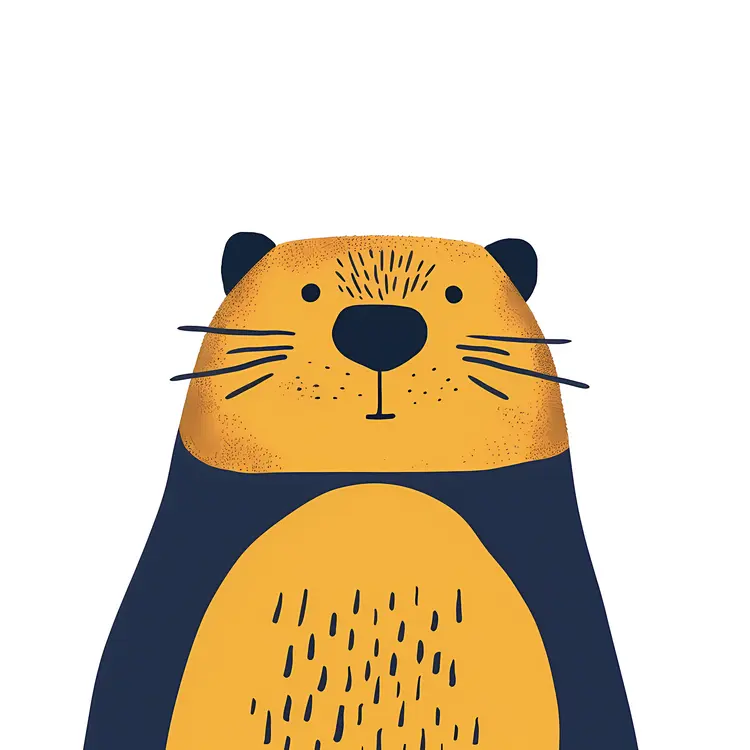 Cute Cartoon Beaver Illustration
