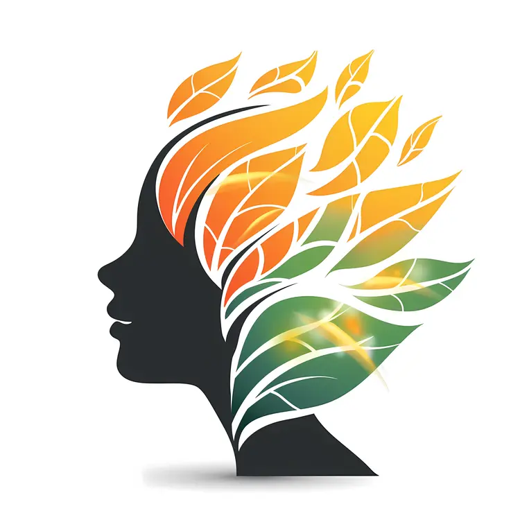 Leaf Hair Silhouette