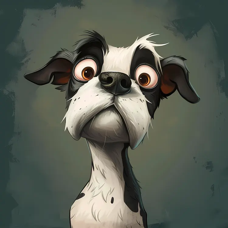 Surprised Cartoon Dog