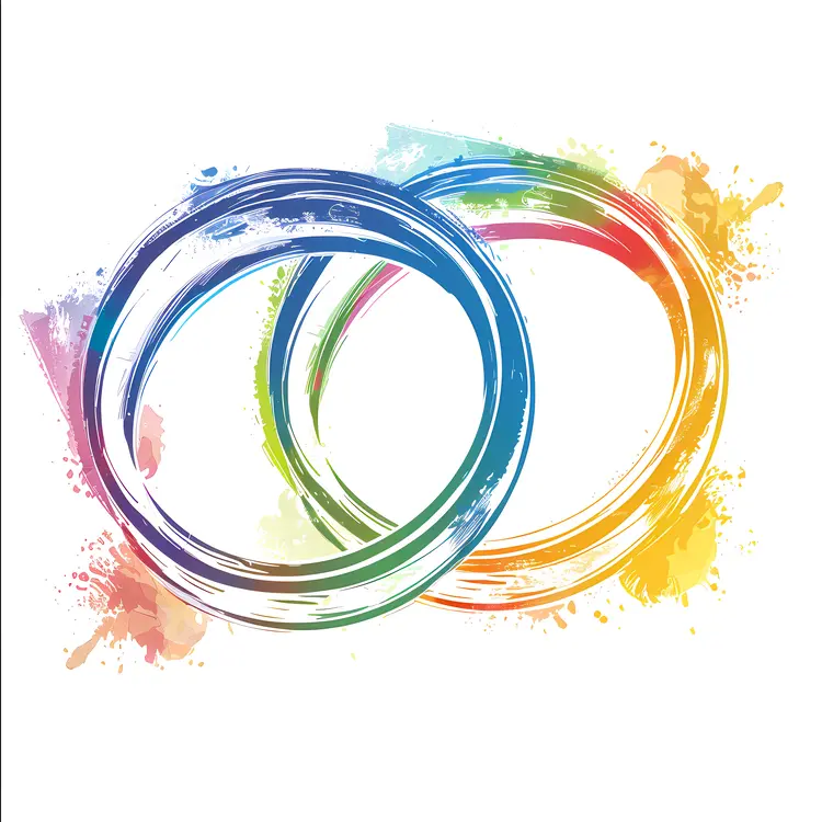 Colorful Interlocking Rings
