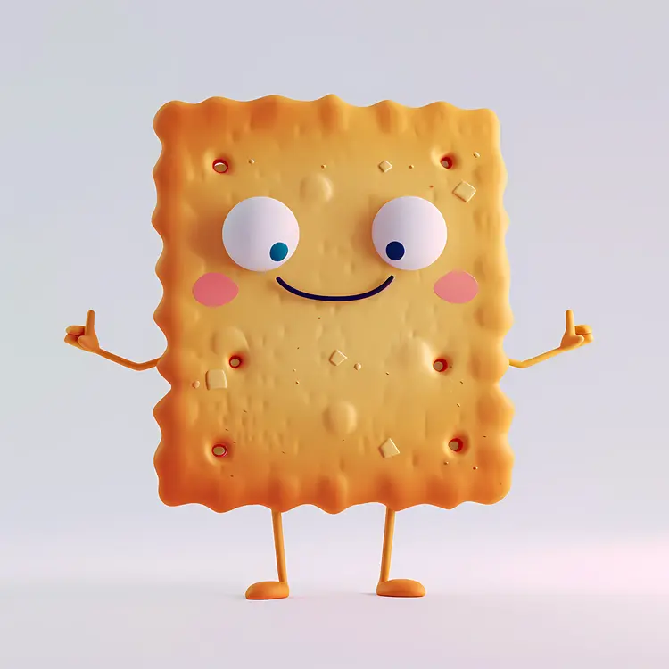 Cute Cracker Cartoon Character