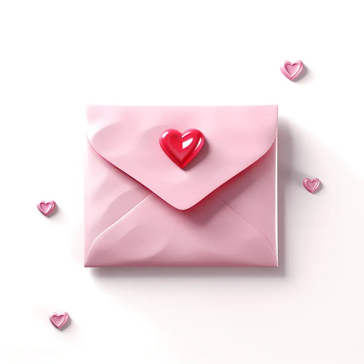 Pink Envelope with Heart