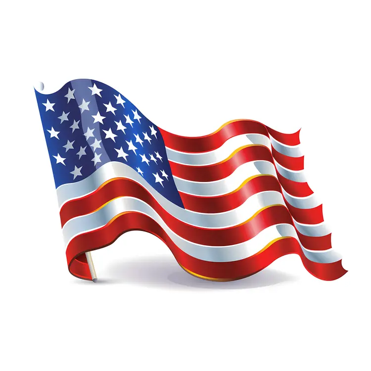 Waving American Flag