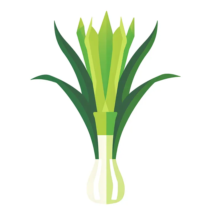 Simple Green Onion Illustration