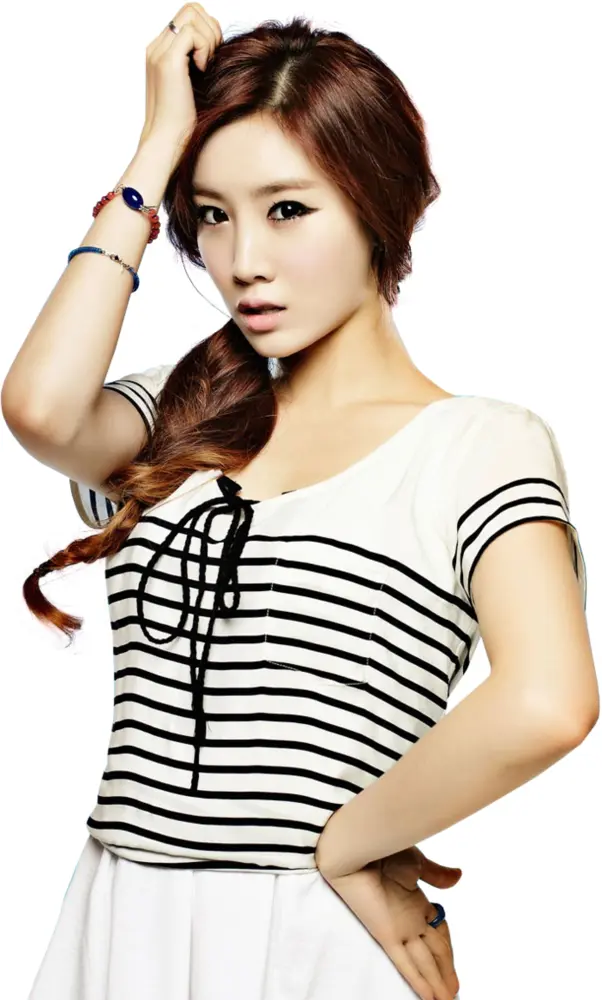 Woman in Striped Top
