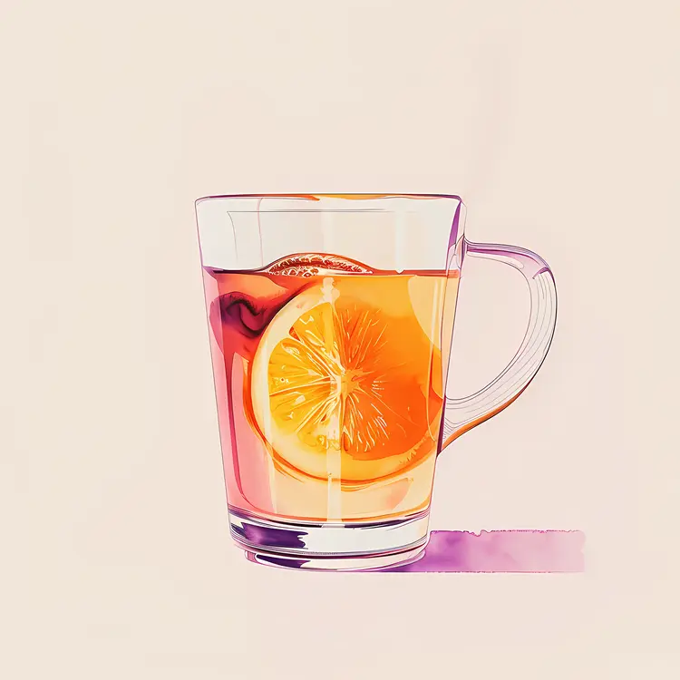 Transparent Tea Cup with Lemon