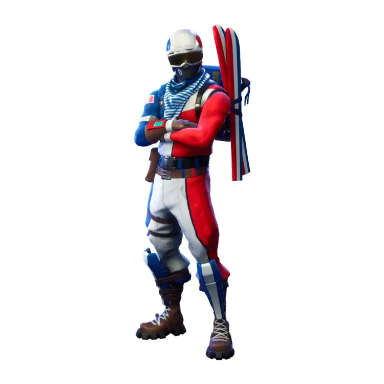Cool Skiing Character in Winter Outfit