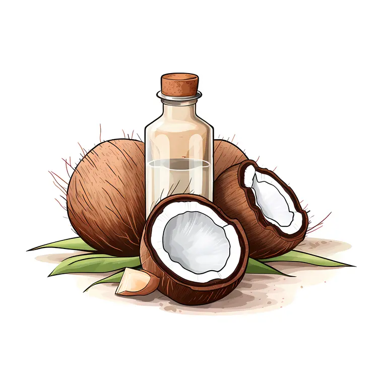 Coconut Oil with Fresh Coconuts