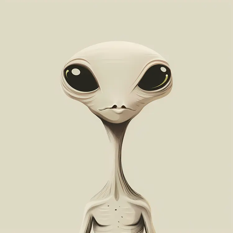 Cute Alien Character Illustration
