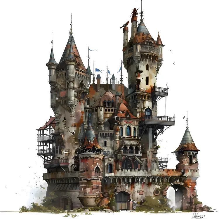 Steampunk Fantasy Castle