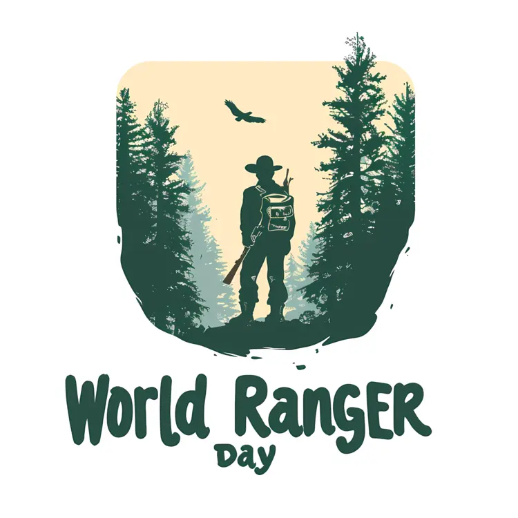 World Ranger Day Illustration with Hat and Gun