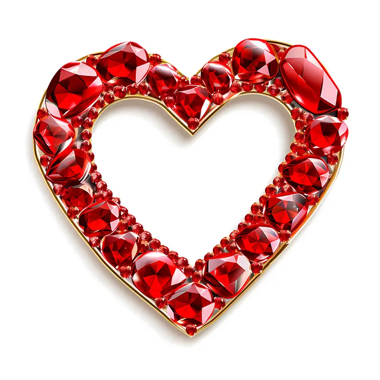 Red Gemstone Heart Necklace