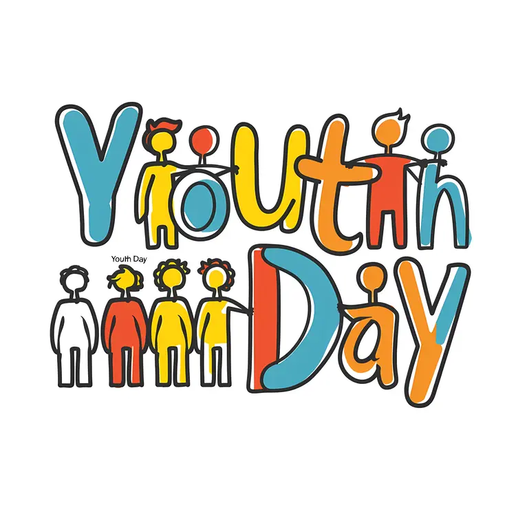 Youth Day Cartoon Illustration