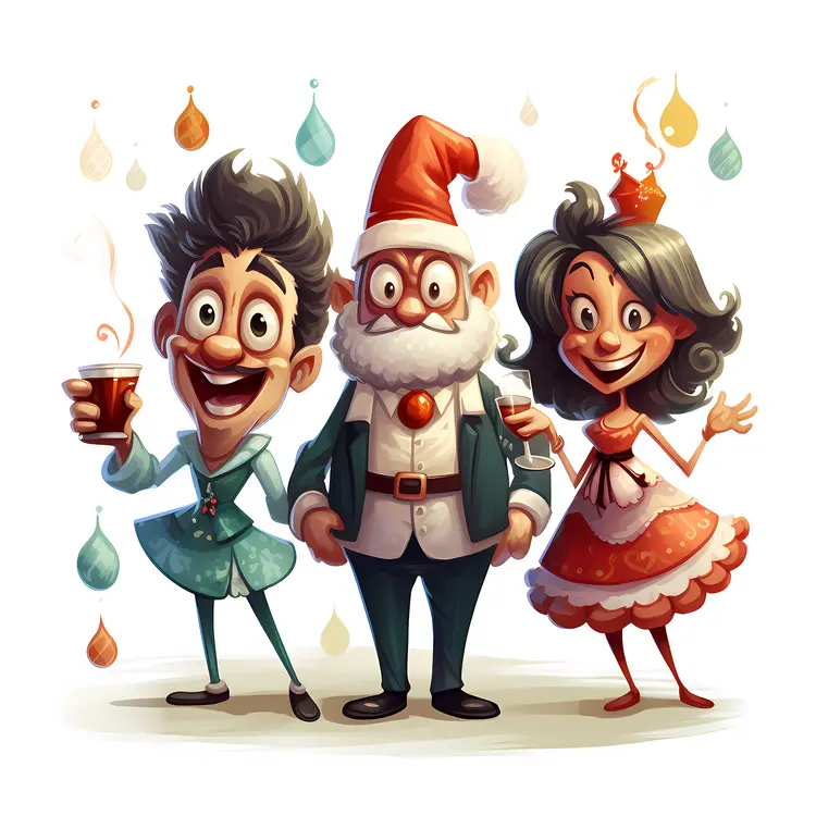 Christmas Characters with Santa Claus
