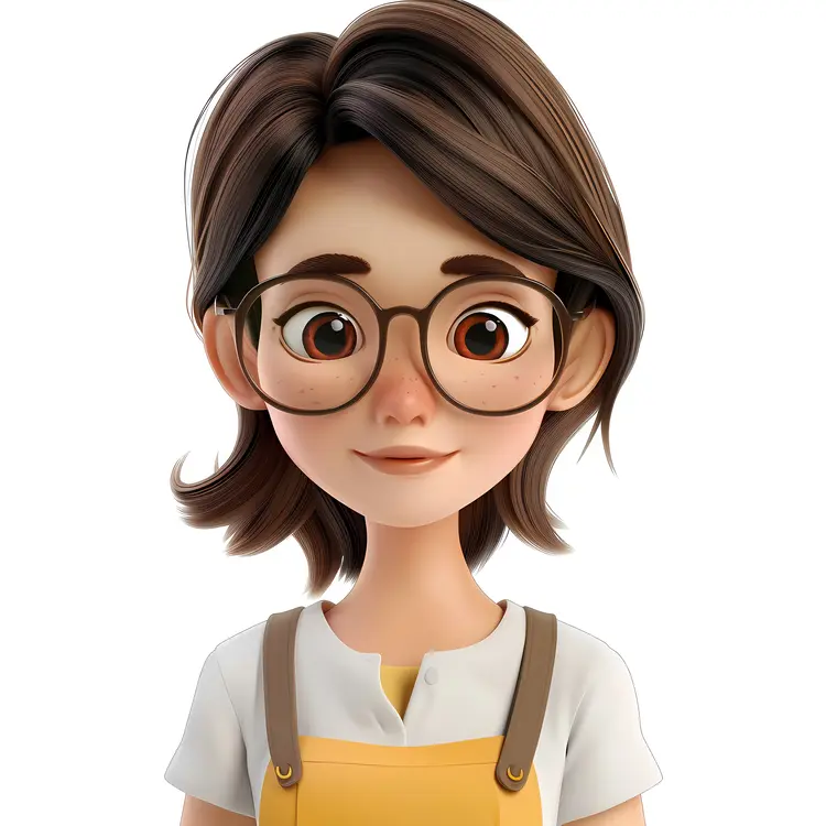 Woman with Glasses Illustration