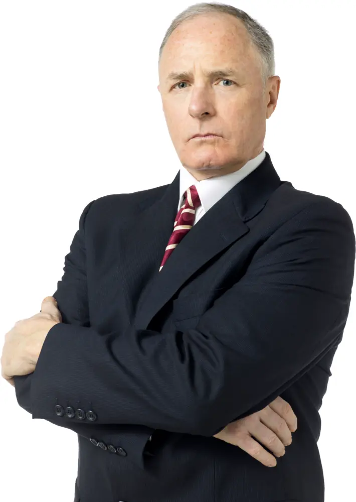Serious Businessman with Crossed Arms