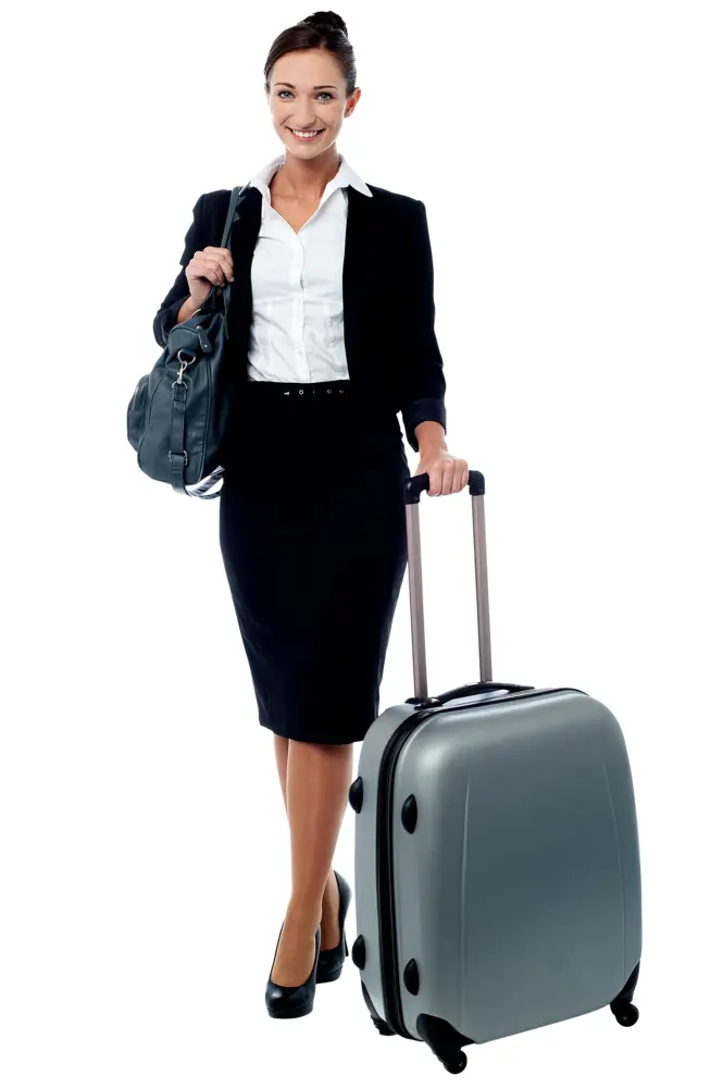 Businesswoman with Suitcase